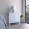 Tuhome Amara Nightstand, Two Shelves, Four Legs, White MLB7144 - alternate 4